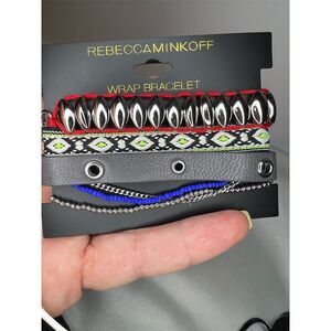 Rebecca Minkoff Mixed Media Wrap Bracelet Multicolor With Tags